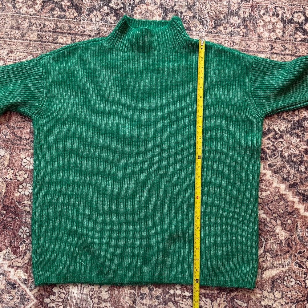 LOFT Green Knitted Mock Neck Sweater - Picture 6 of 8